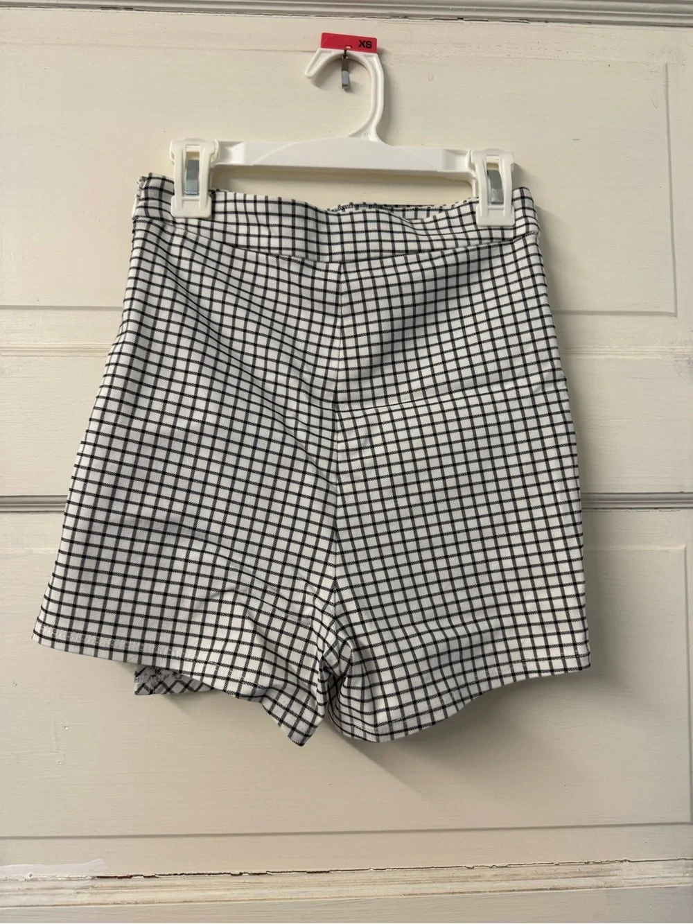 Garage Black and White Grid Mini Skirt